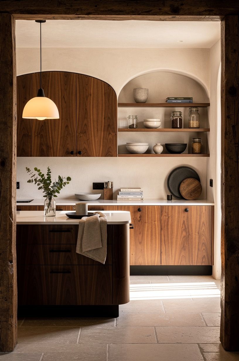 Follow The Two-Wood Rule for a rustic European kitchen