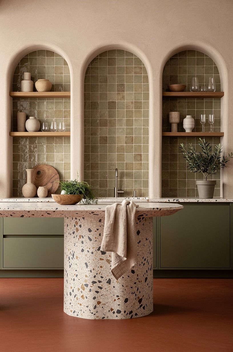 Frame the backsplash in hand-glazed zellige