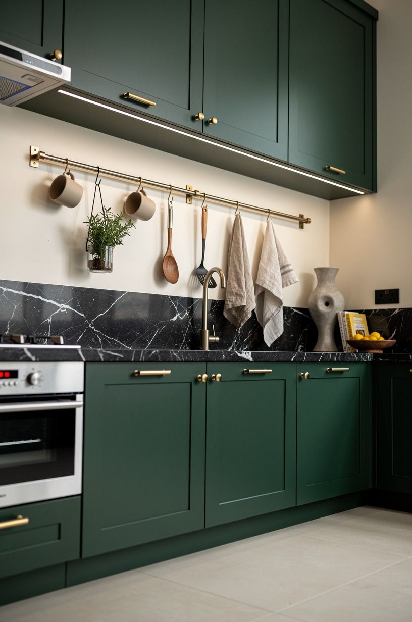 Hang a Rail Under the Upper Cabinets