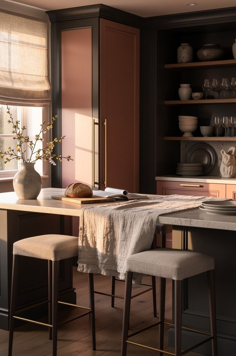 Hide the refrigerator side with a narrow pantry strip