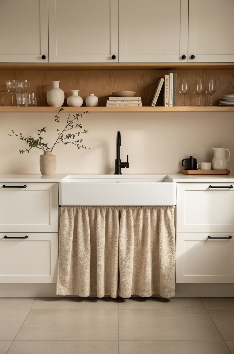 Layer a skirted sink with the Curtain-Front Rule