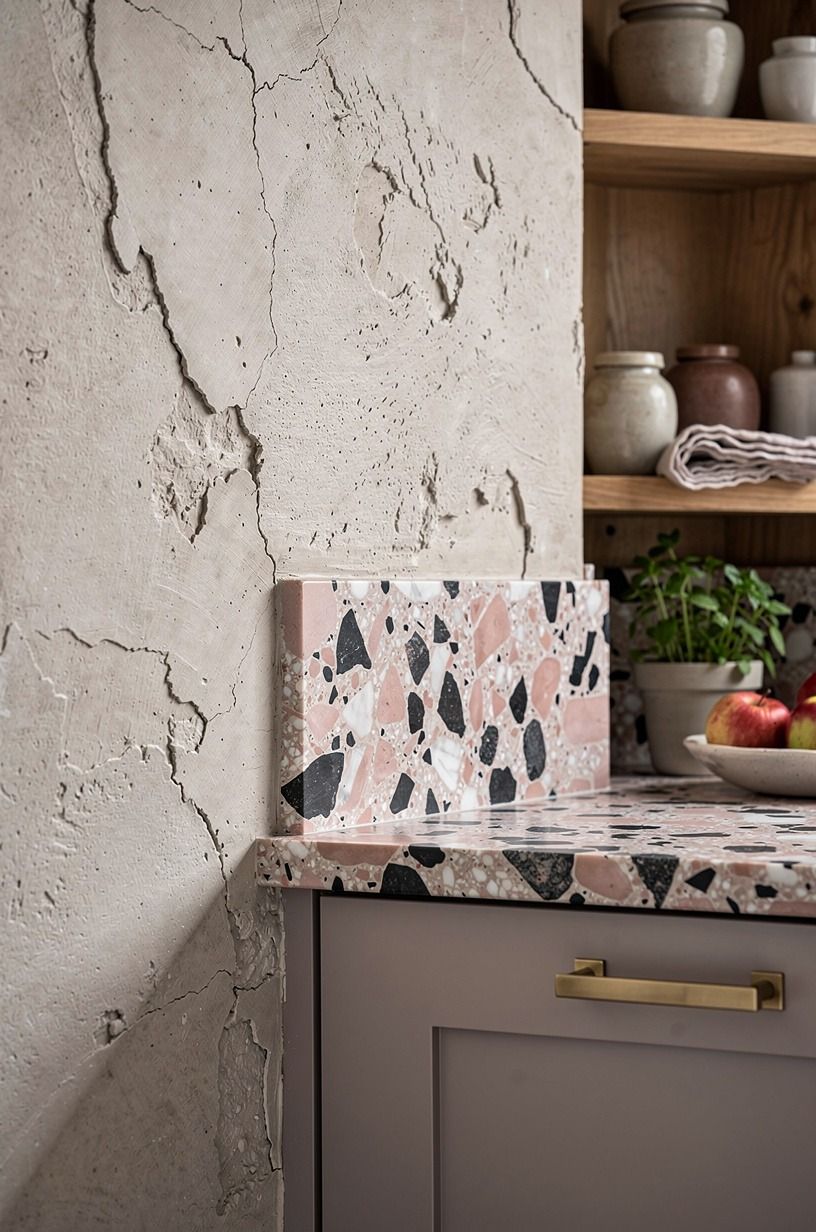 Let English cottage kitchens keep one imperfect wall