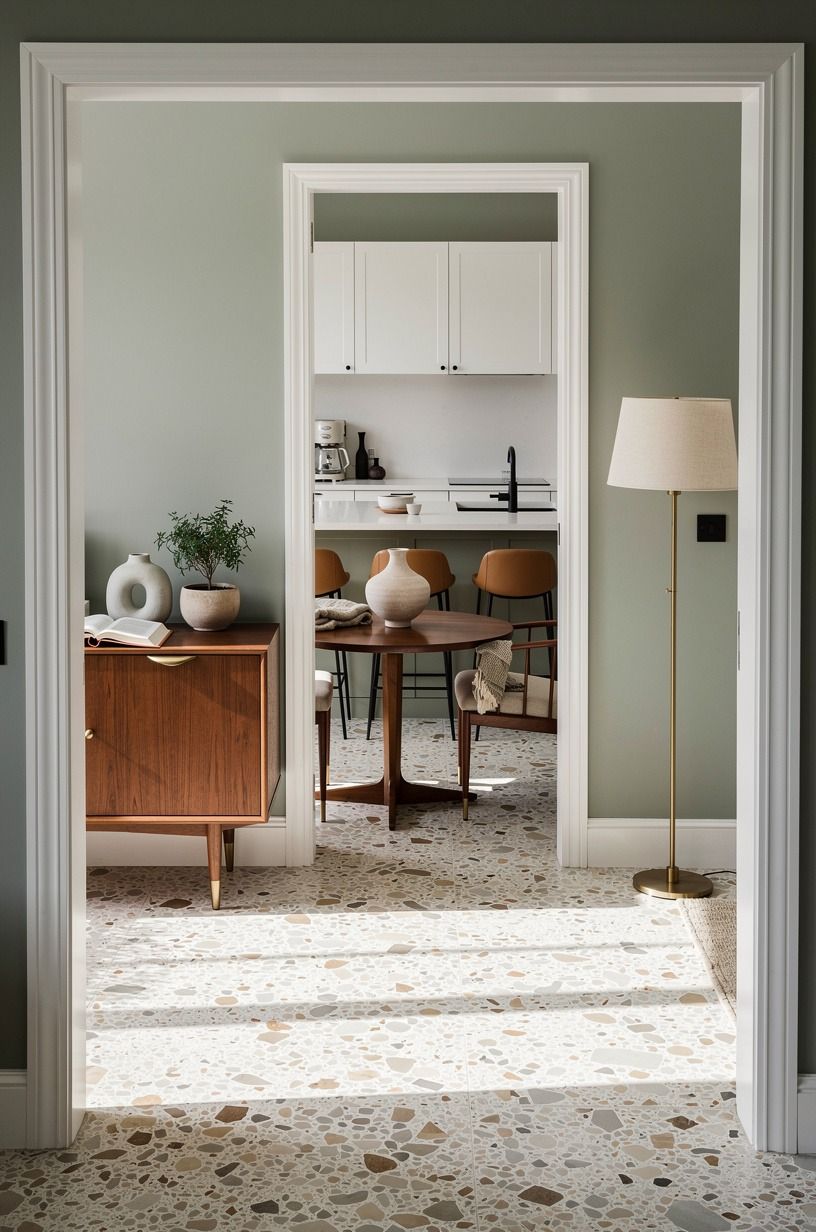 Make Sherwin-Williams Evergreen Fog do the heavy lifting