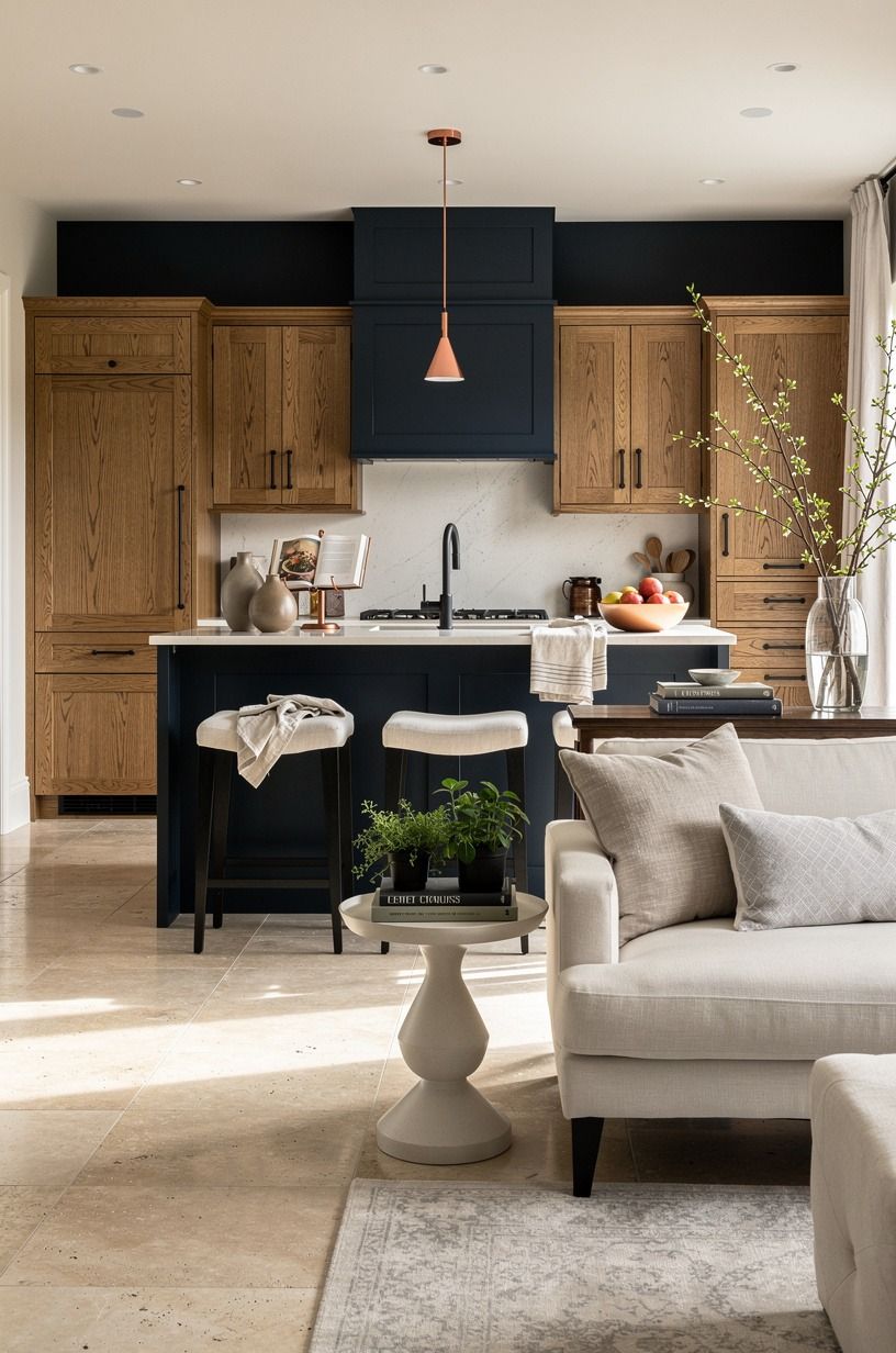 Mix Black Fixtures With Oak, Not Black Cabinets