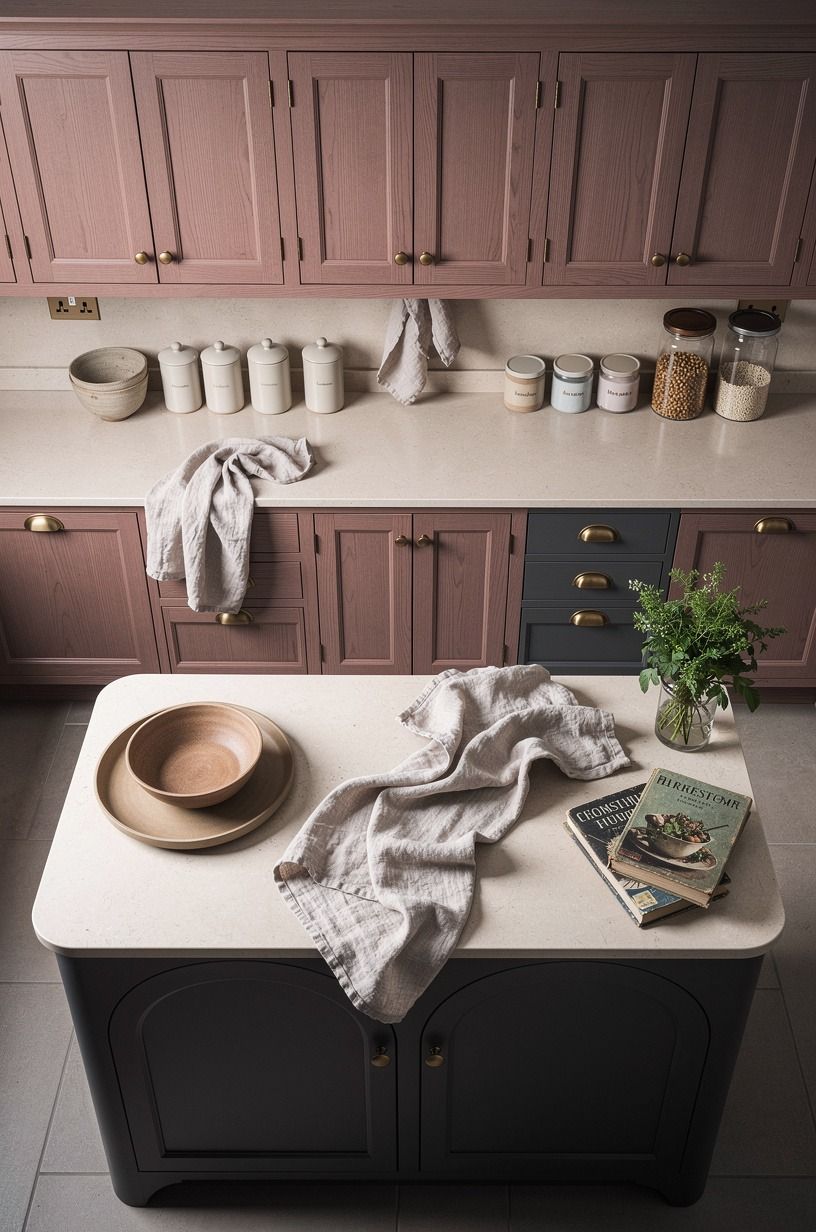 Paint cabinets in a grandma style kitchen color that has depth