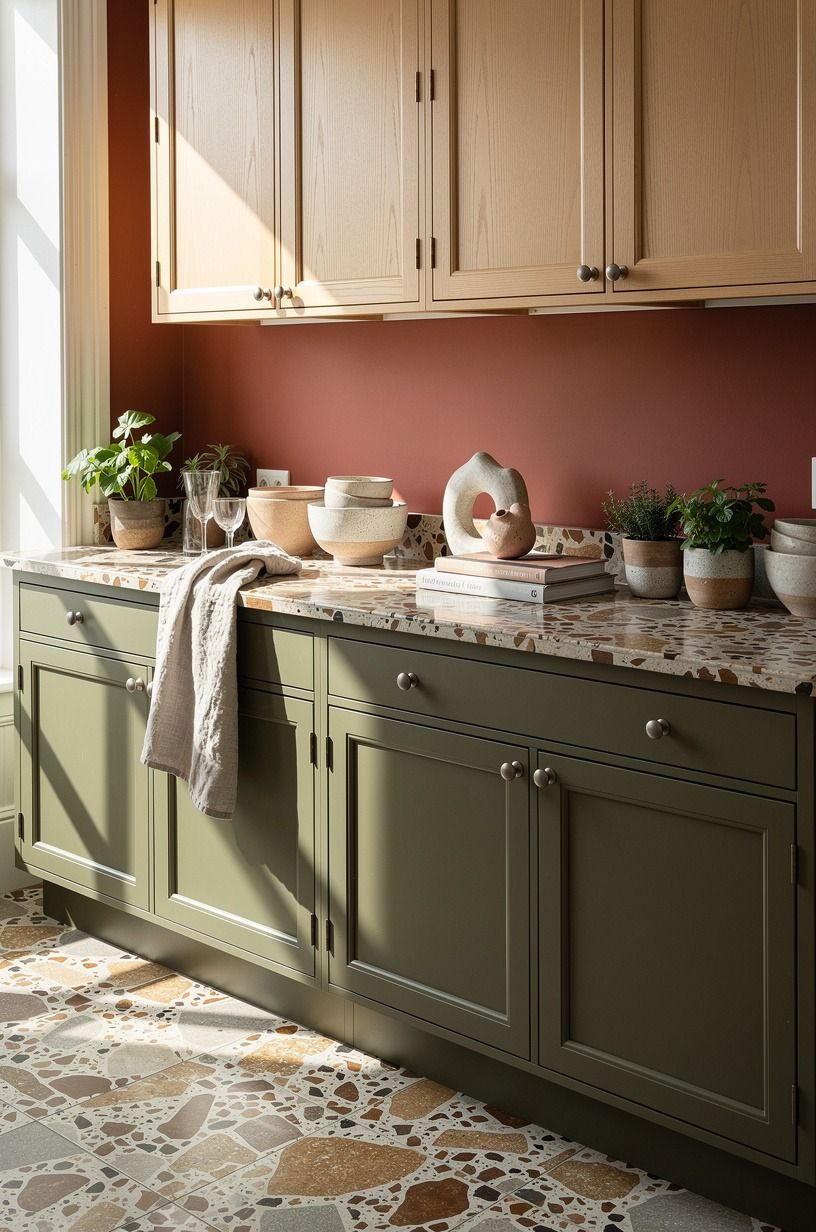 Paint the far wall, not every cabinet