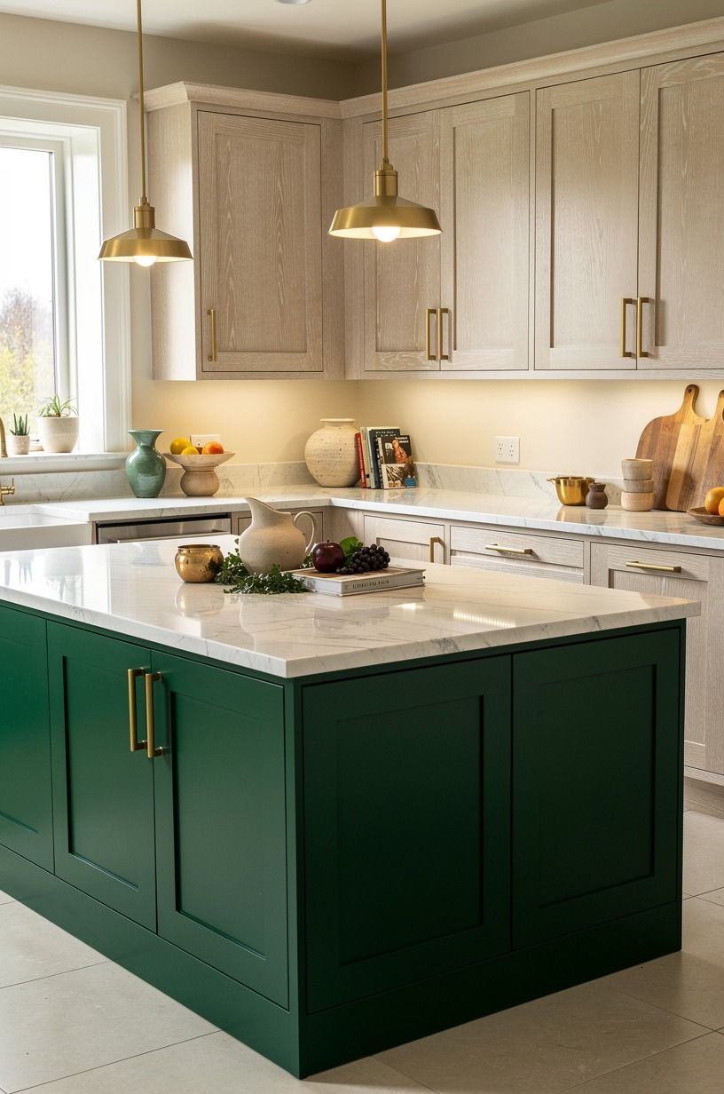 Paint the Island, Not the Oak Shaker Doors