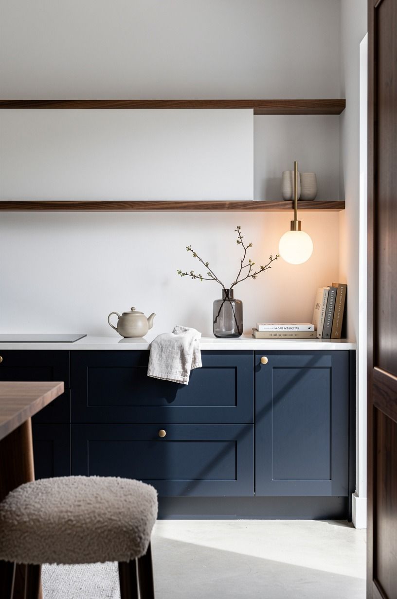 Paint the lower cabinets before replacing them