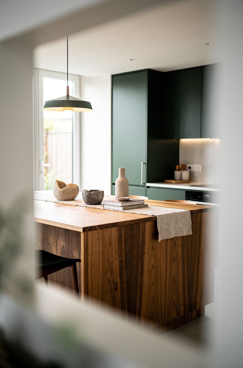 Put a real table in the kitchen over a decorative island