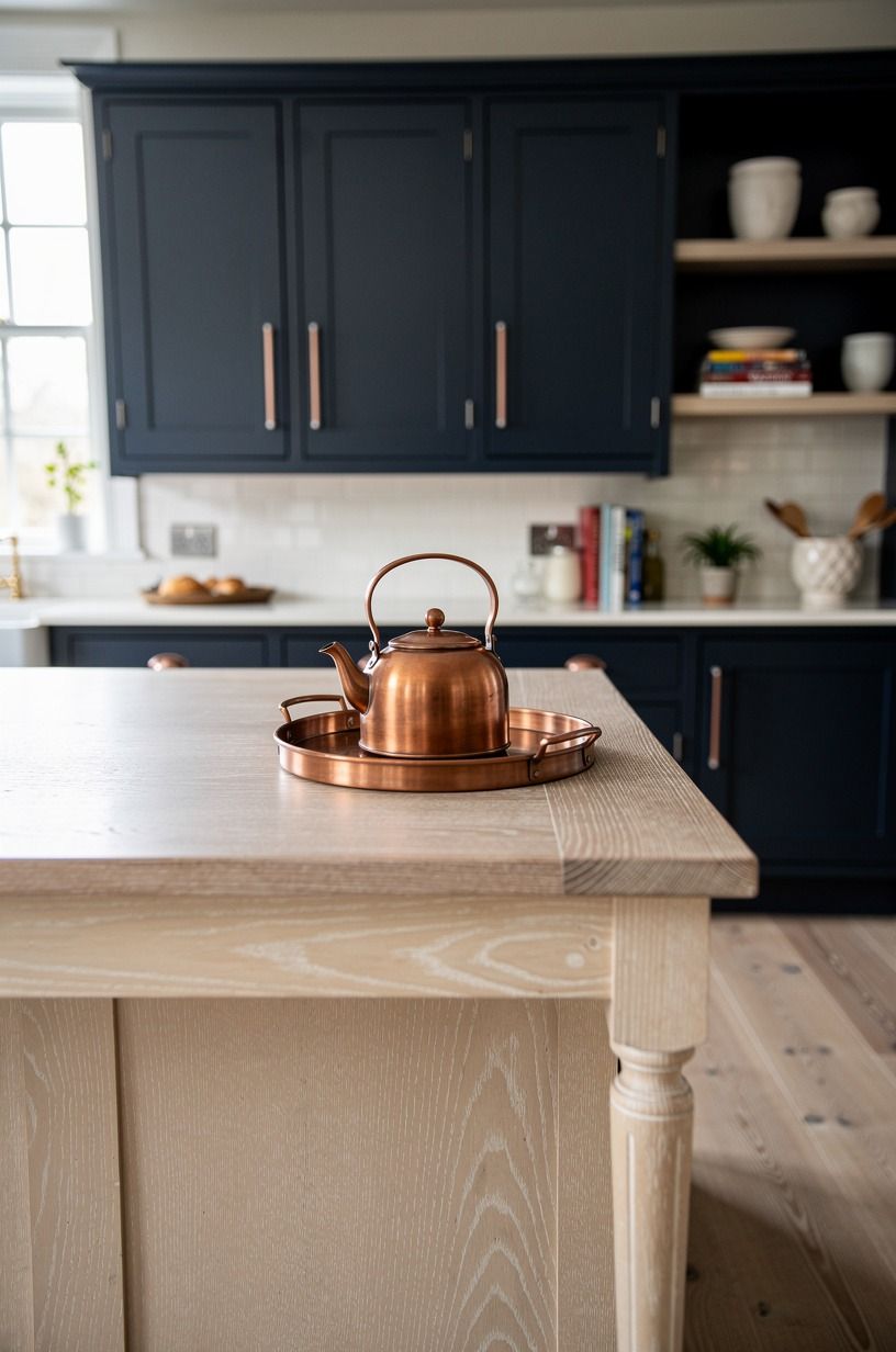 Put the kettle on a tray, not in a cabinet