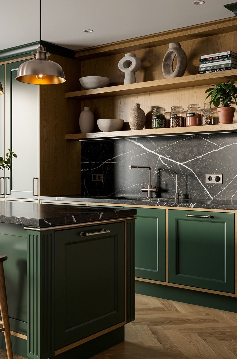 Repeat the dining-room metal in the kitchen
