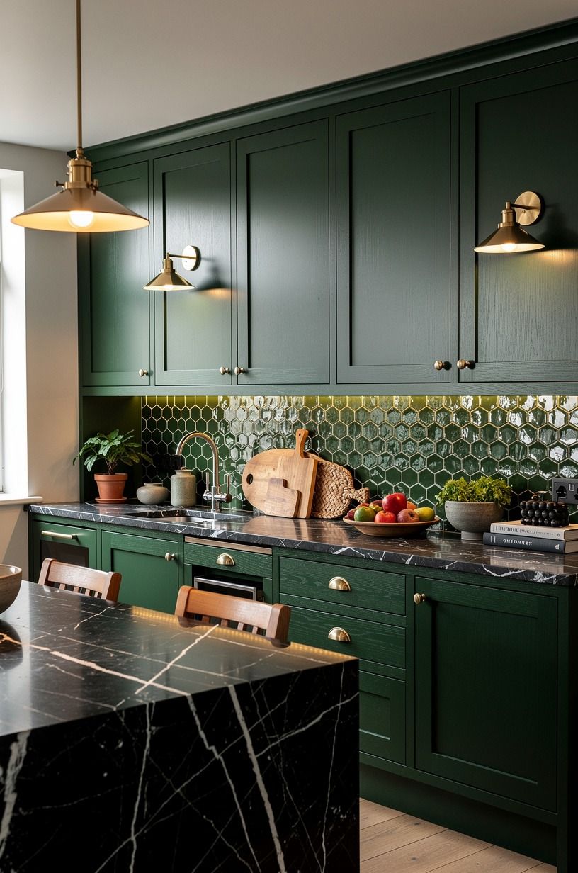 Run zellige only in the 18-inch backsplash gap