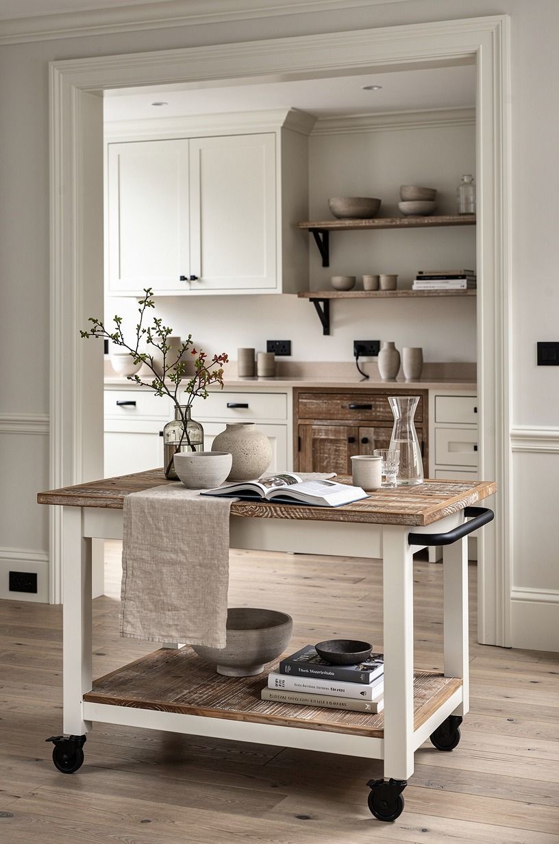 Skip the Island and Add a Rolling Worktable
