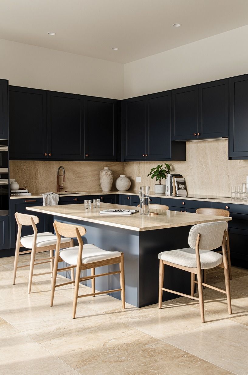 Skip the matching stools and mix honest seating