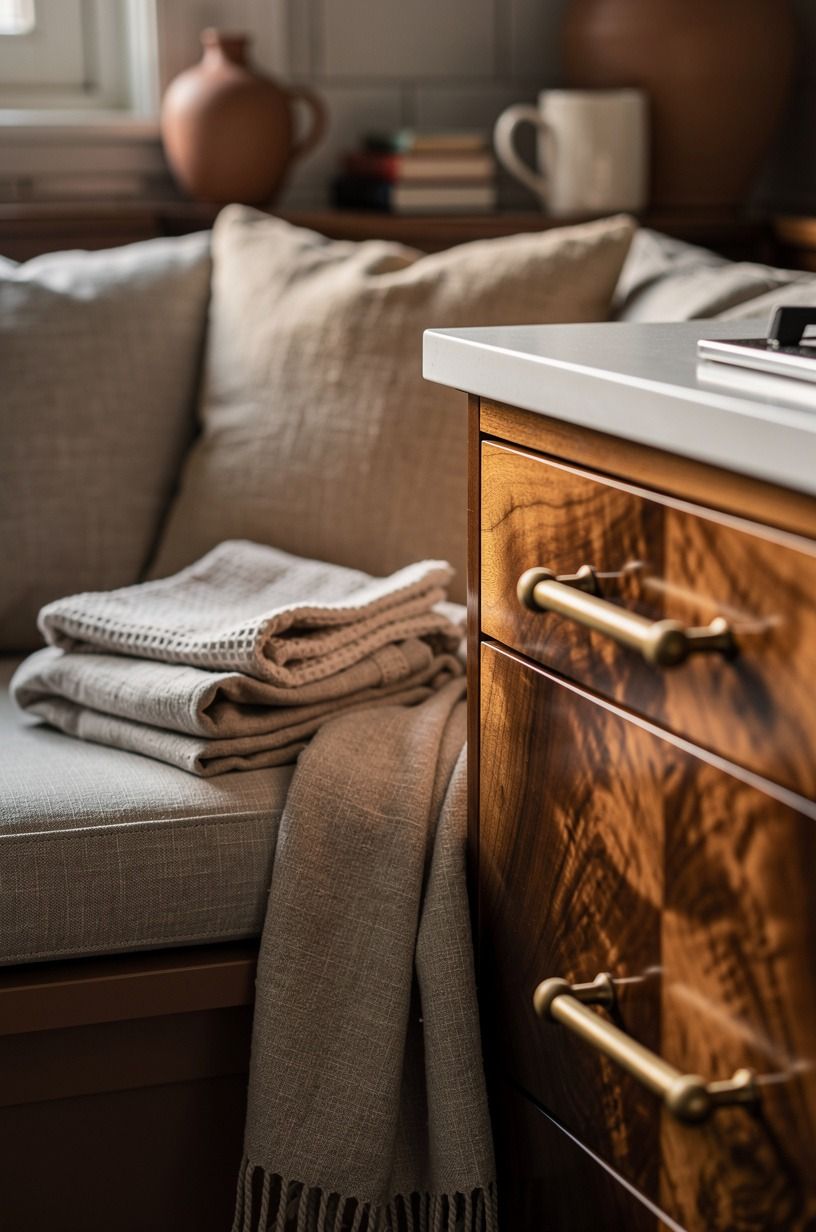 Soften the edges with textiles you’ll wash