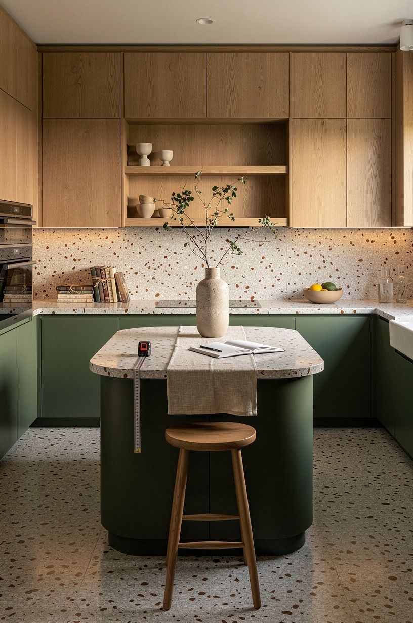 Start by measuring your galley kitchen with an island plan