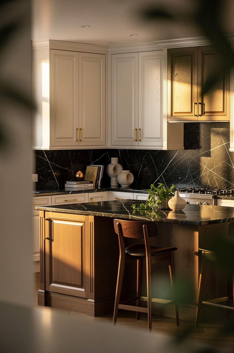 Try the Two-Wood Rule for Kitchen Design White Oak Cabinets