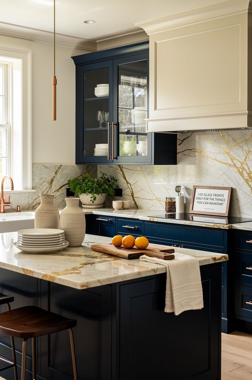 Use Glass Fronts Only for the Things You Can Maintain