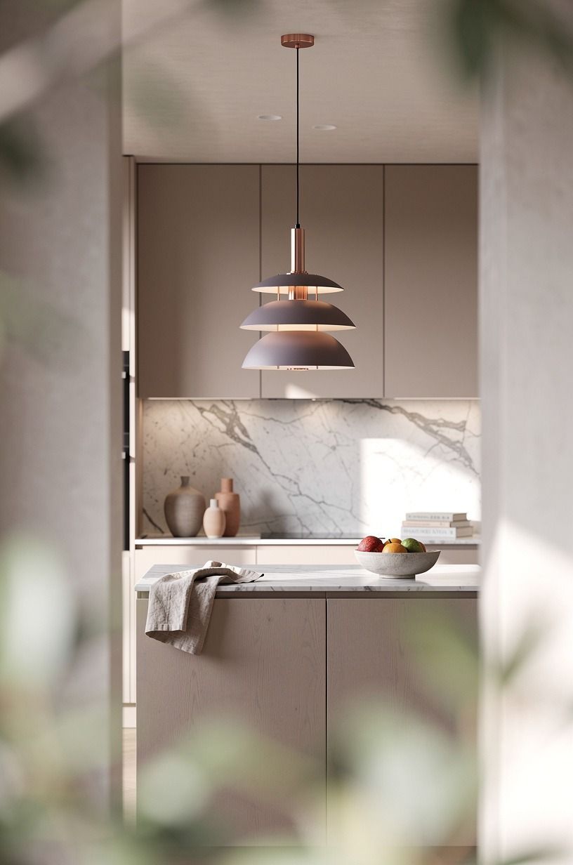 Use the Three-Height Light Stack around the island