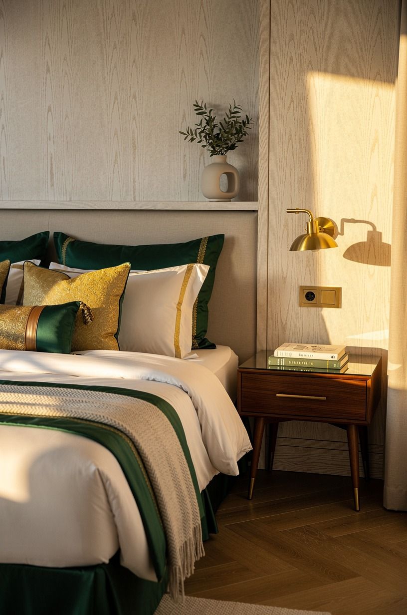 I cleared the bed before adding anything, emerald palette