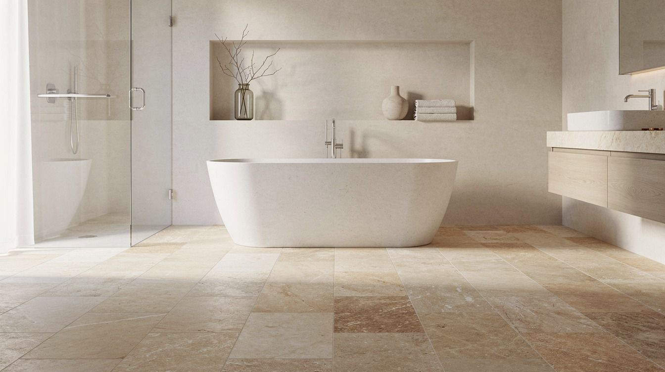 I Chose Limestone Floor Tile for a Soft, Natural Foundation, My Home Feels Calmer