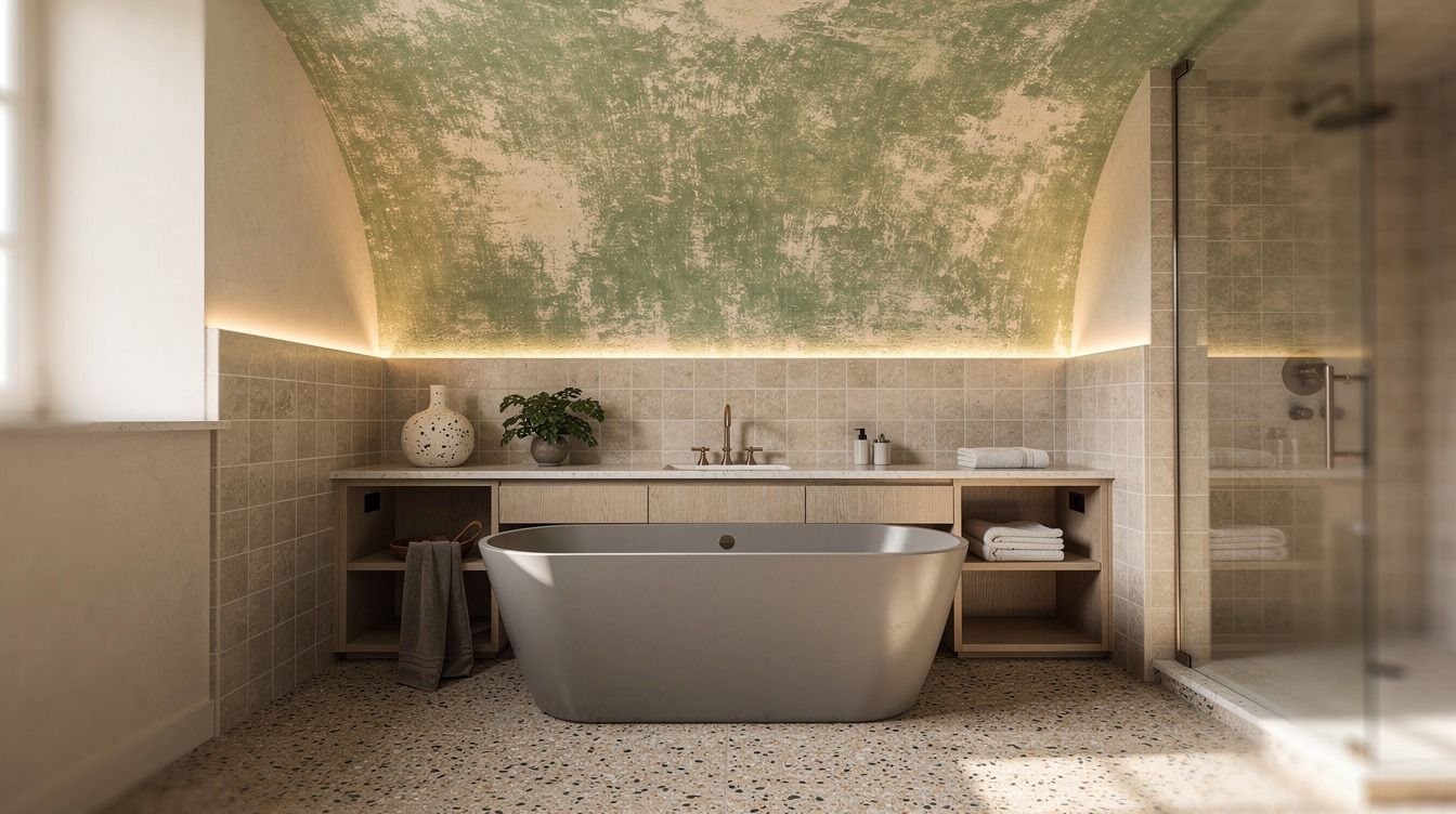 How to Make Limewashing the Bathroom Ceiling Work, The Overlooked 5th Wall - 19 Ideas