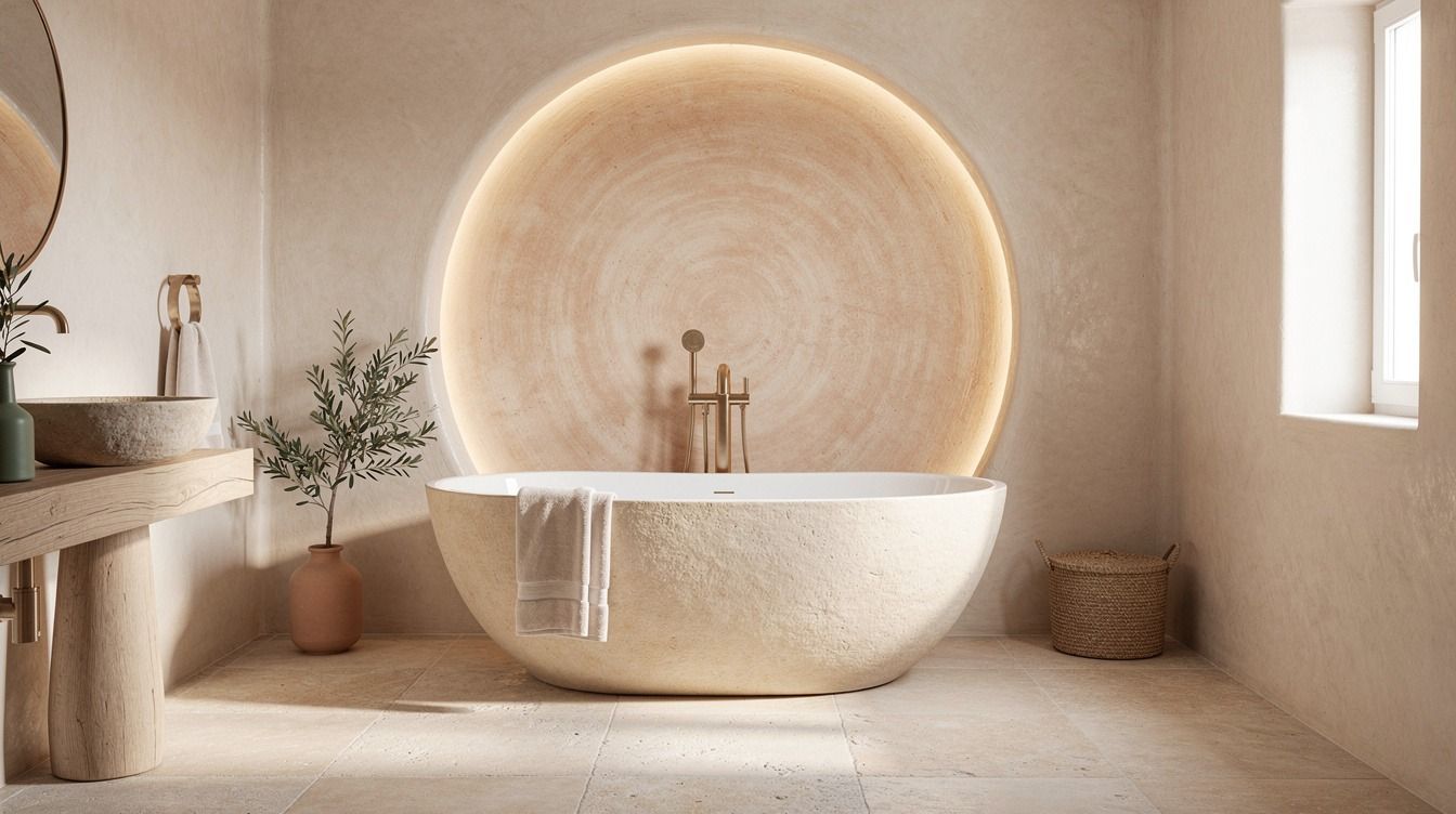 I Chose a Mediterranean Tadelakt Bathroom, Warm Coastal Calm Finally Followed