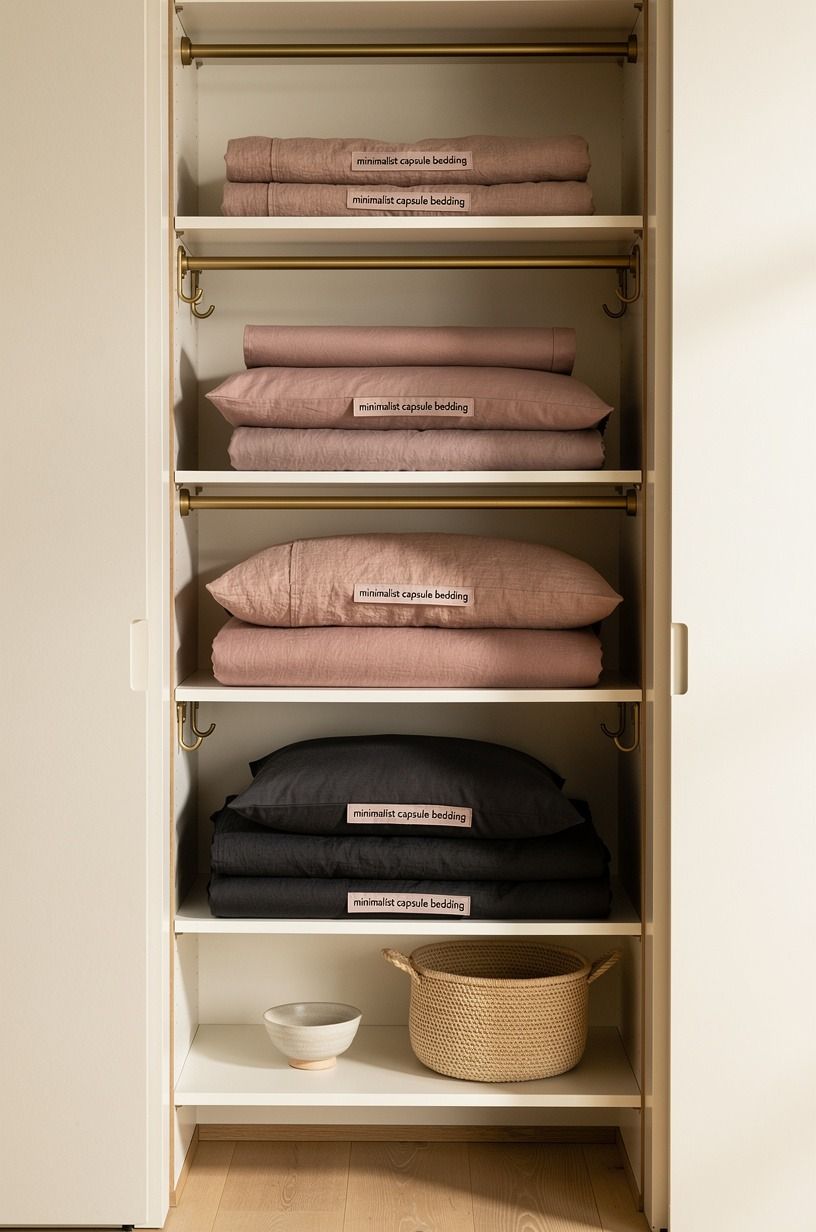 The moment my linen closet finally annoyed me, dusty rose palette
