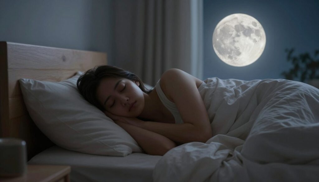 Editorial mattress photograph for can t sleep on a full moon