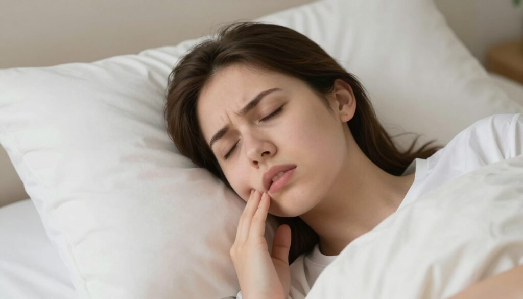 Editorial mattress photograph for can t sleep toothache