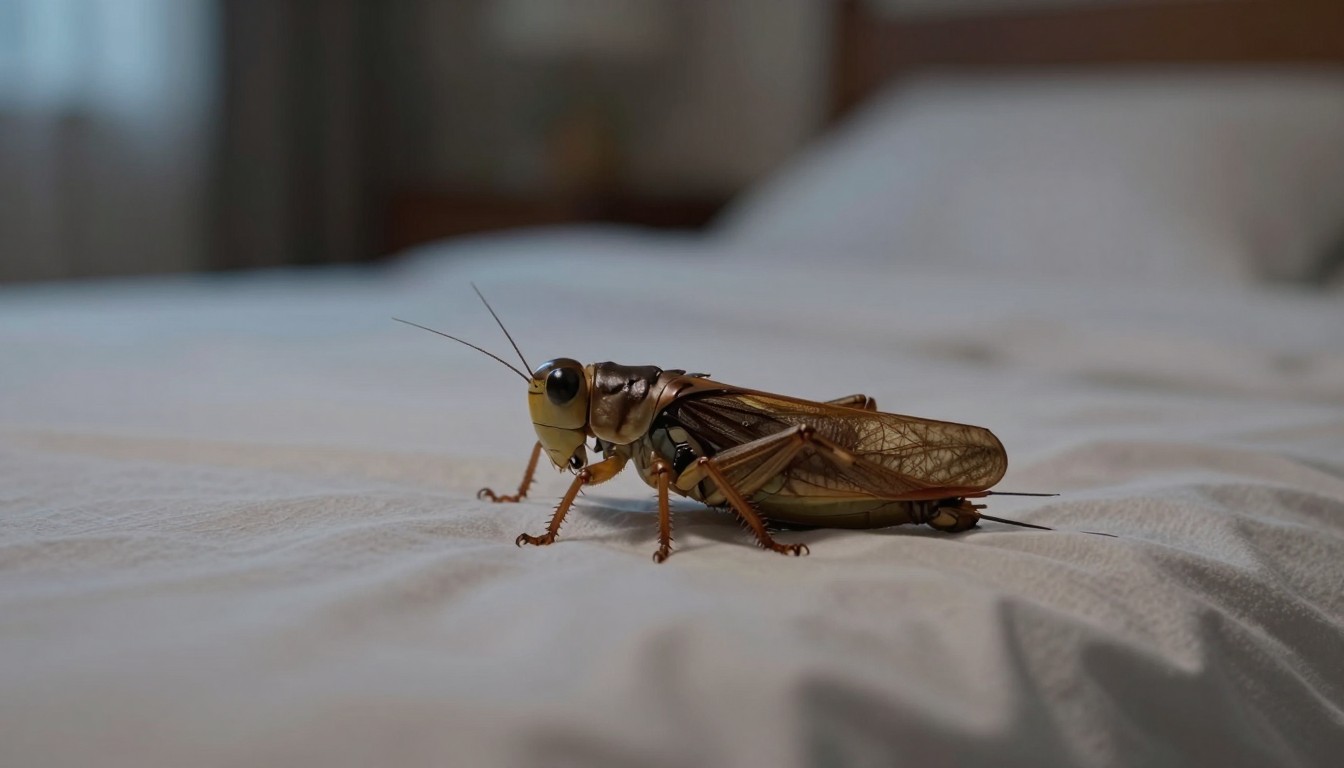 Editorial mattress photograph for do crickets sleep