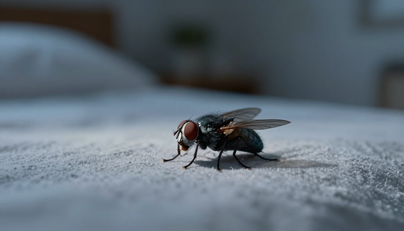 Editorial mattress photograph for do house flies sleep