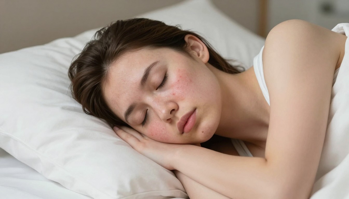 Editorial mattress photograph for does lack of sleep cause acne