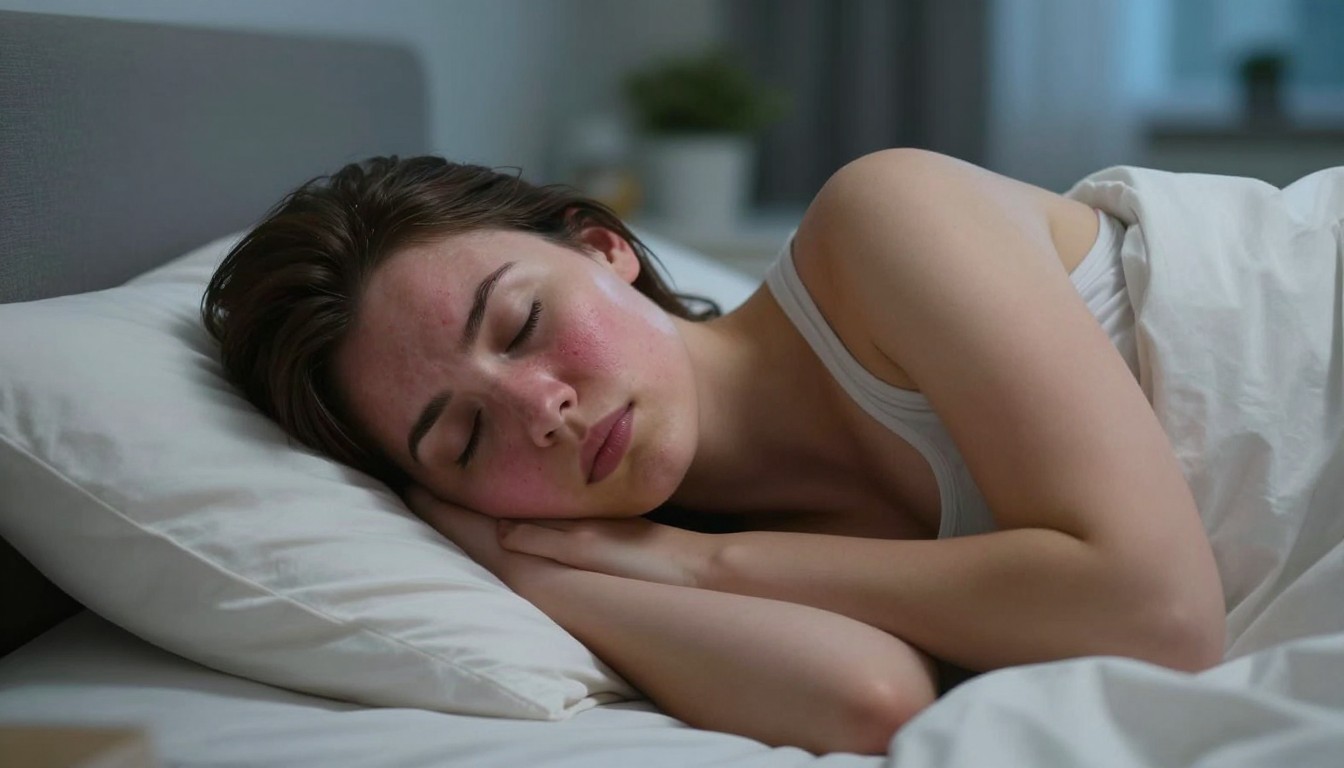 Editorial mattress photograph for does sleeping late cause acne