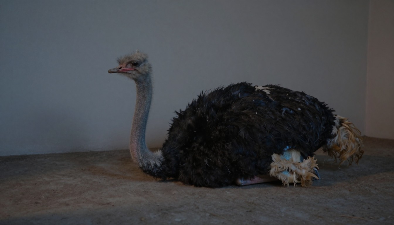 Editorial mattress photograph for how does an ostrich sleep