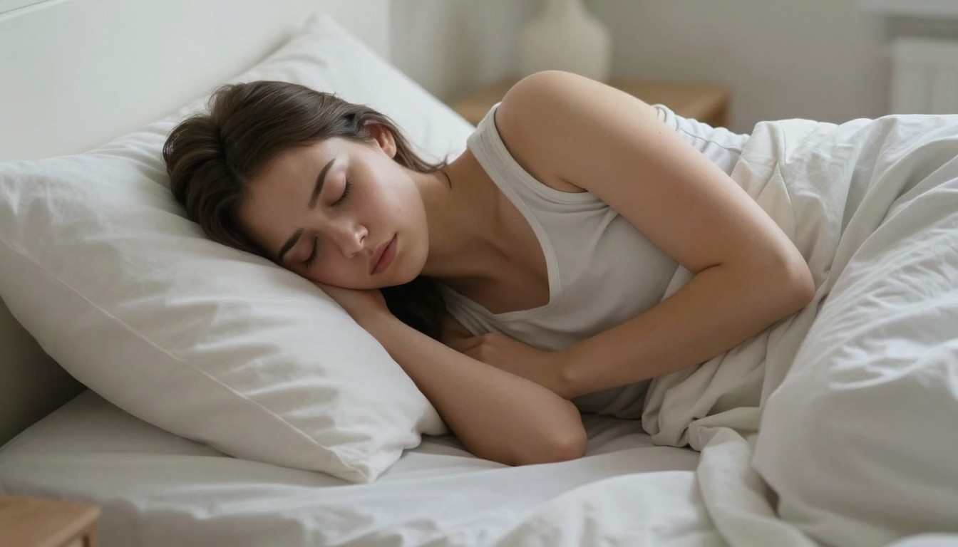 Editorial mattress photograph for how to sleep with an upset stomach