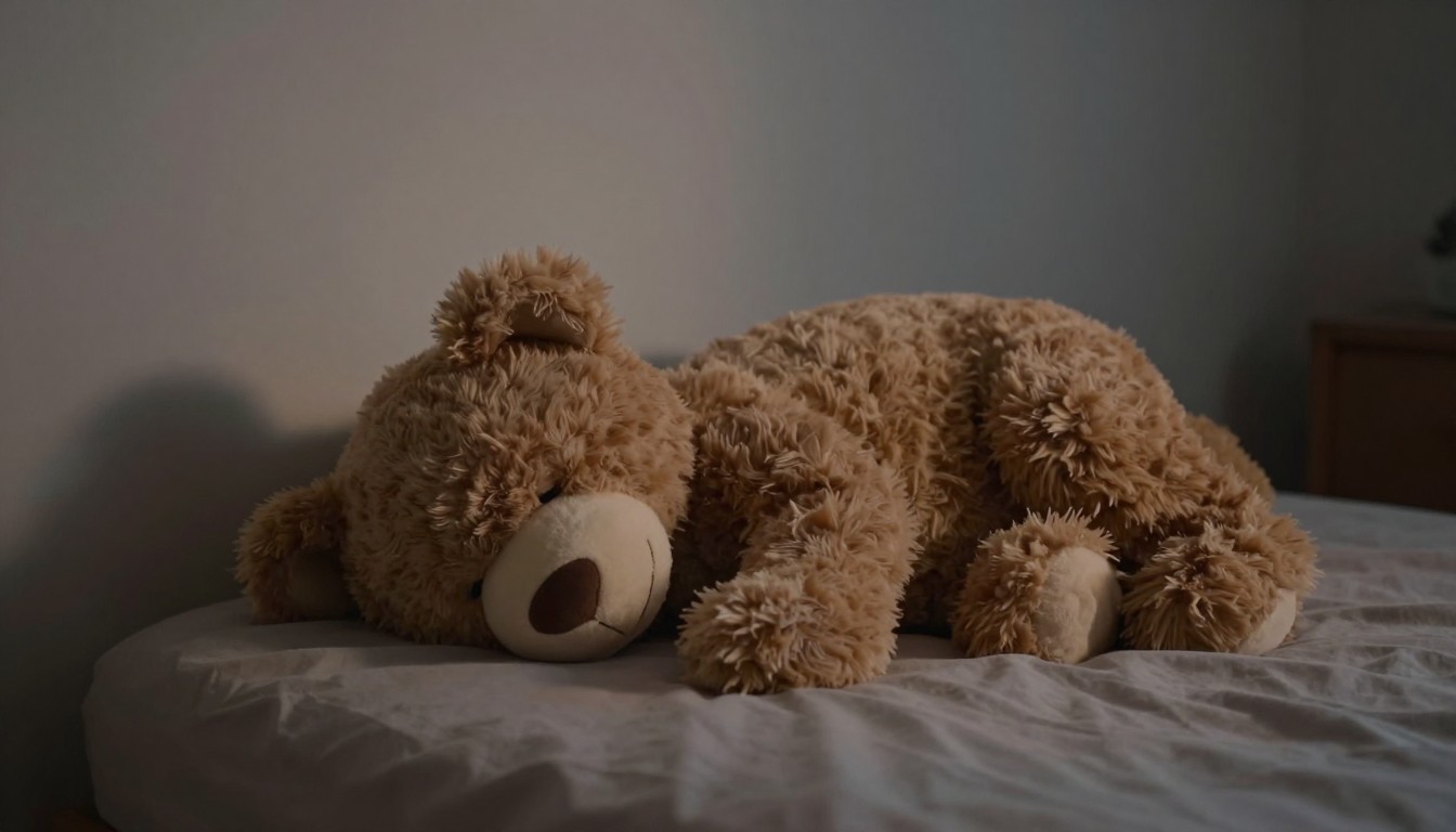 Editorial mattress photograph for is sleeping with a stuffed animal a sign of trauma