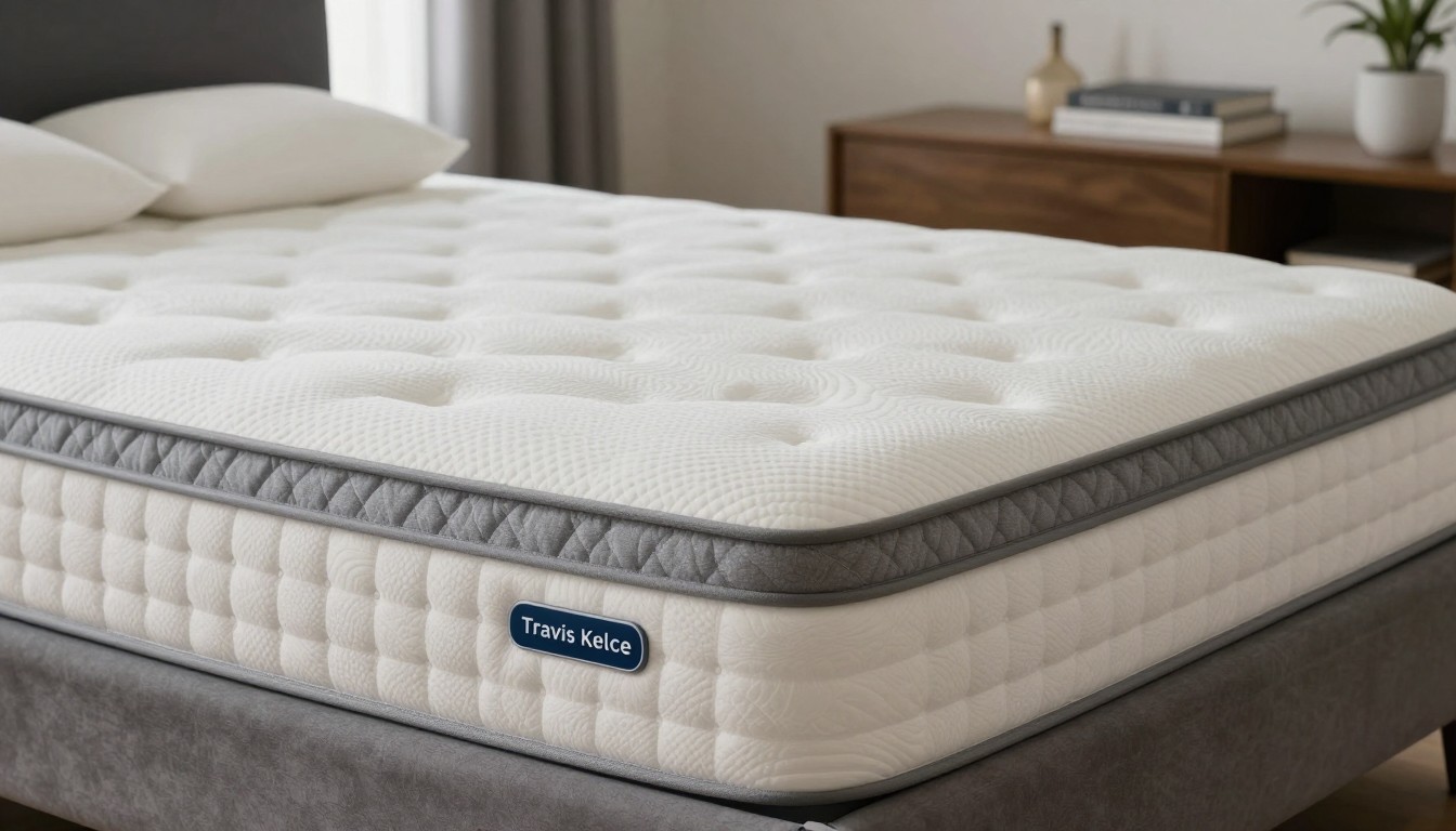 Editorial mattress photograph for travis kelce sleep number investor