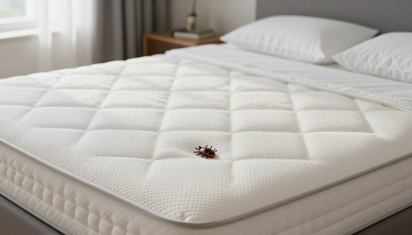 Editorial mattress photograph for what do bed bugs look like on sheets