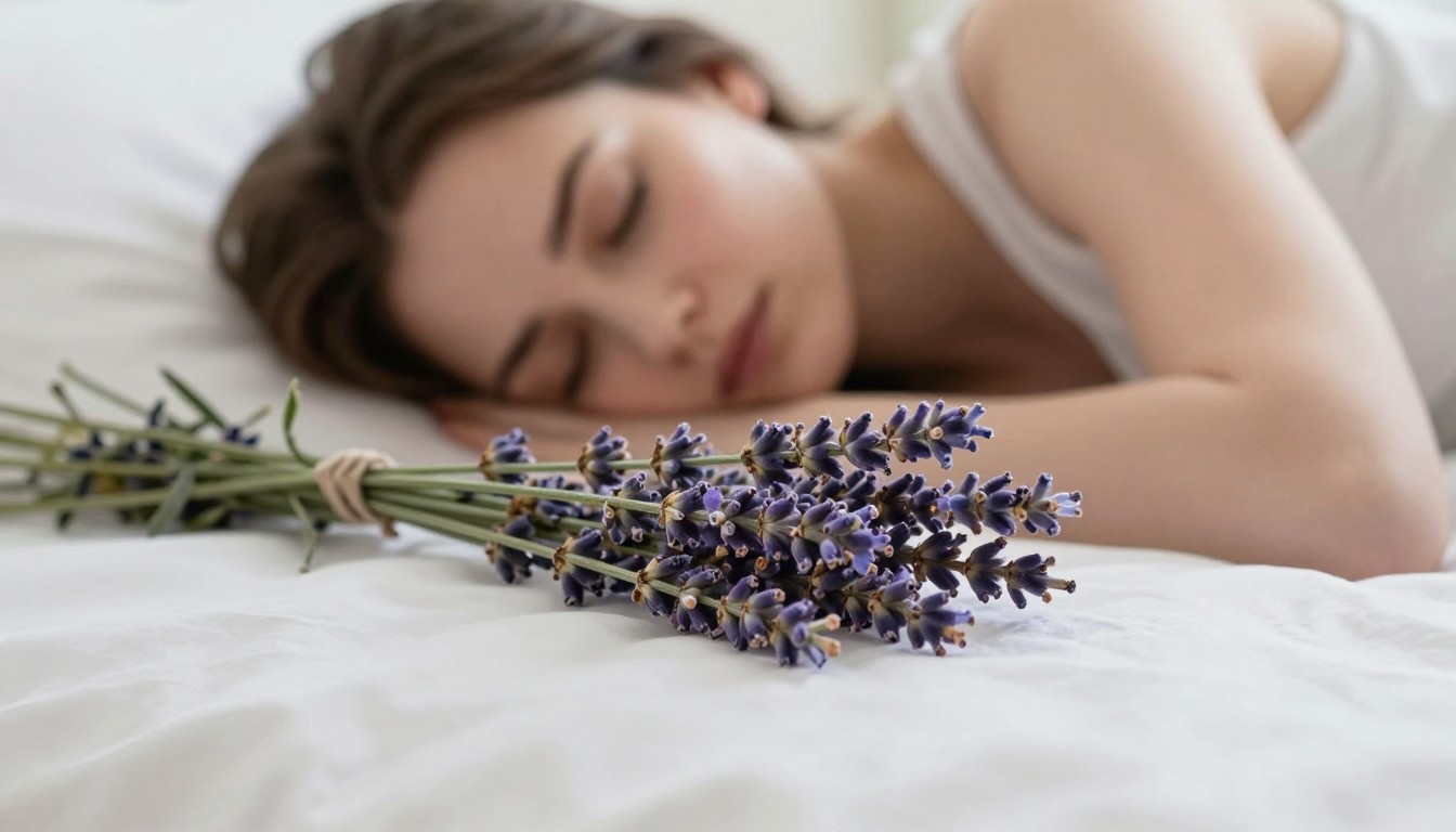 Editorial mattress photograph for where to put lavender essential oil for sleep