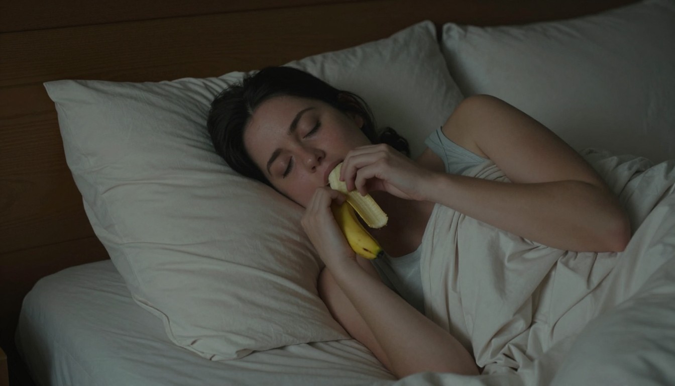 Editorial mattress photograph for will eating a banana help you sleep