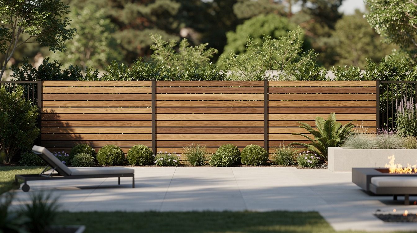 I Added a Modern Horizontal Privacy Fence for a Sleek Backyard, Finally