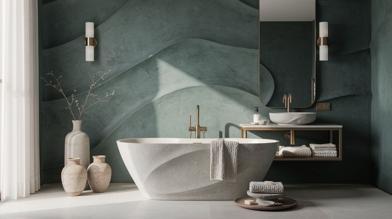 I Tried a Moody Limewash Bathroom for Dramatic, Depth-Filled Walls, No Renovation