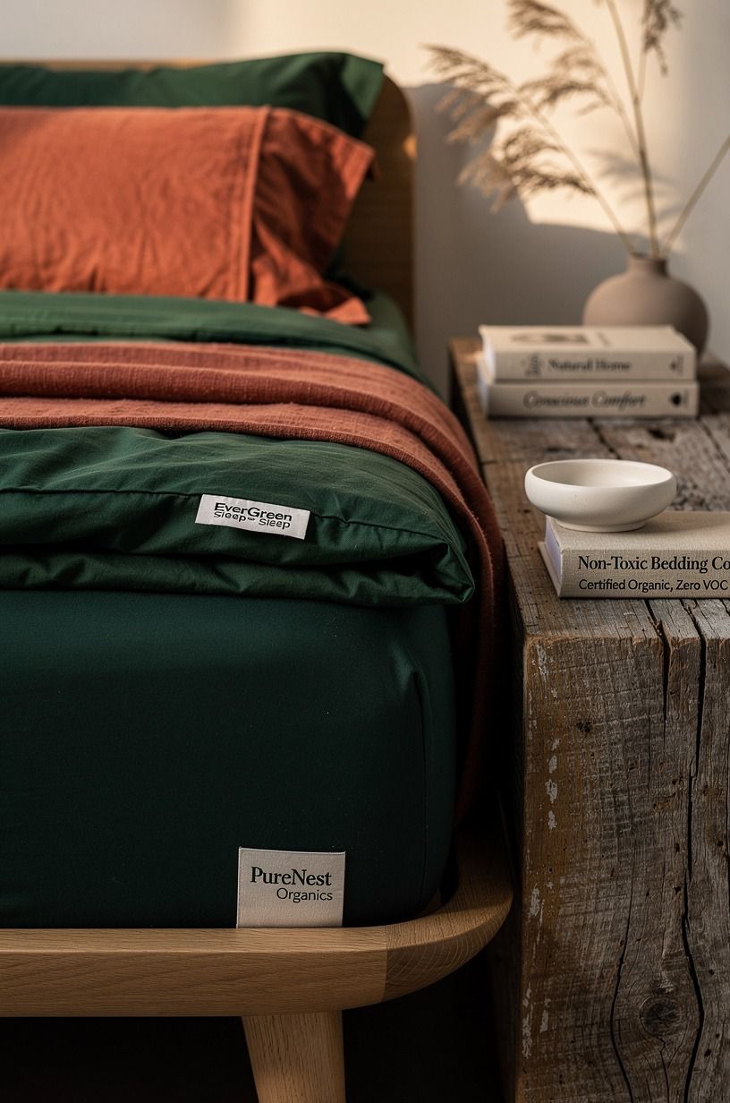 The moment my old bed stopped feeling fine, forest green palette