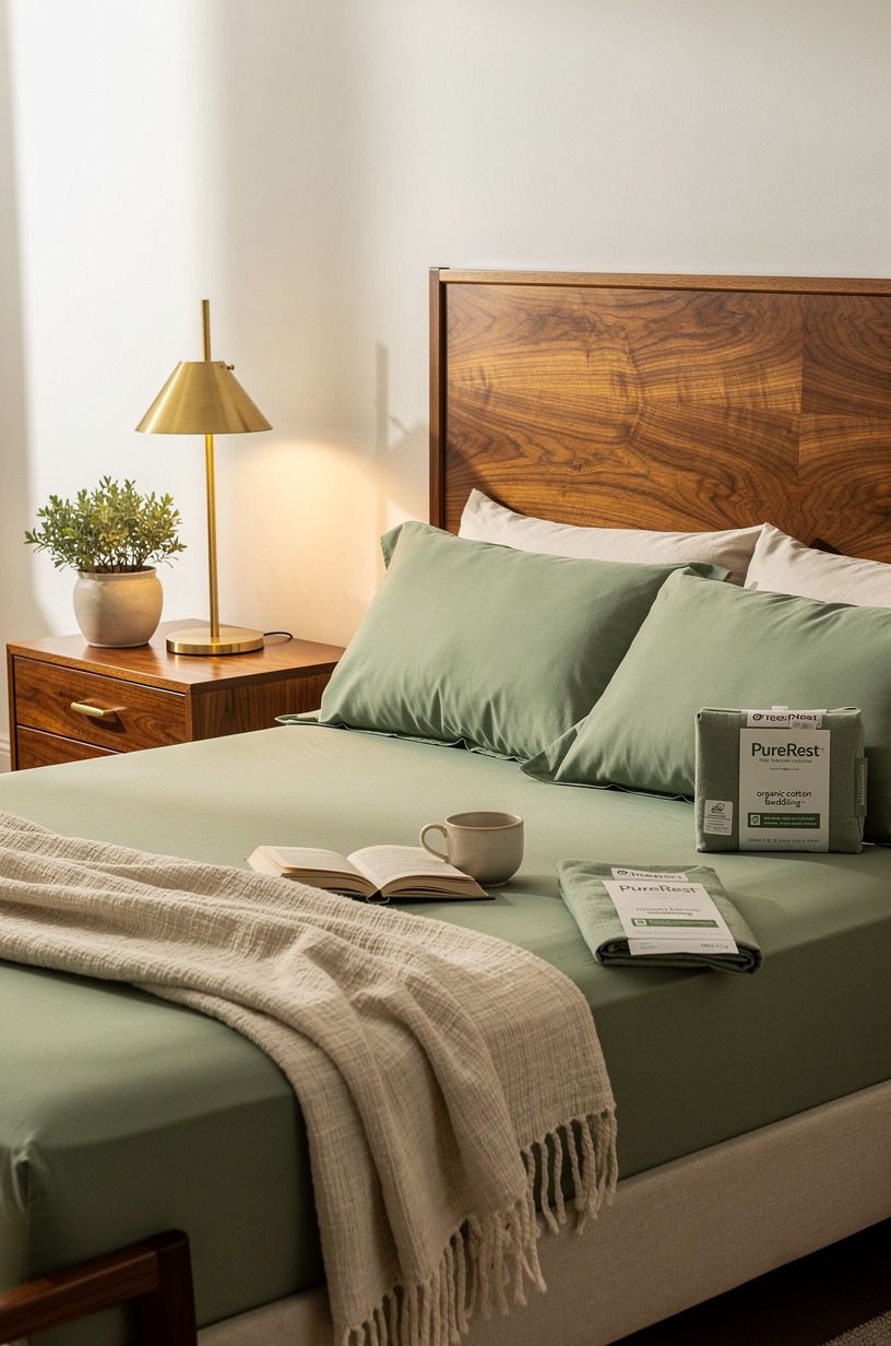 The pillow change was smaller than I expected, sage green palette
