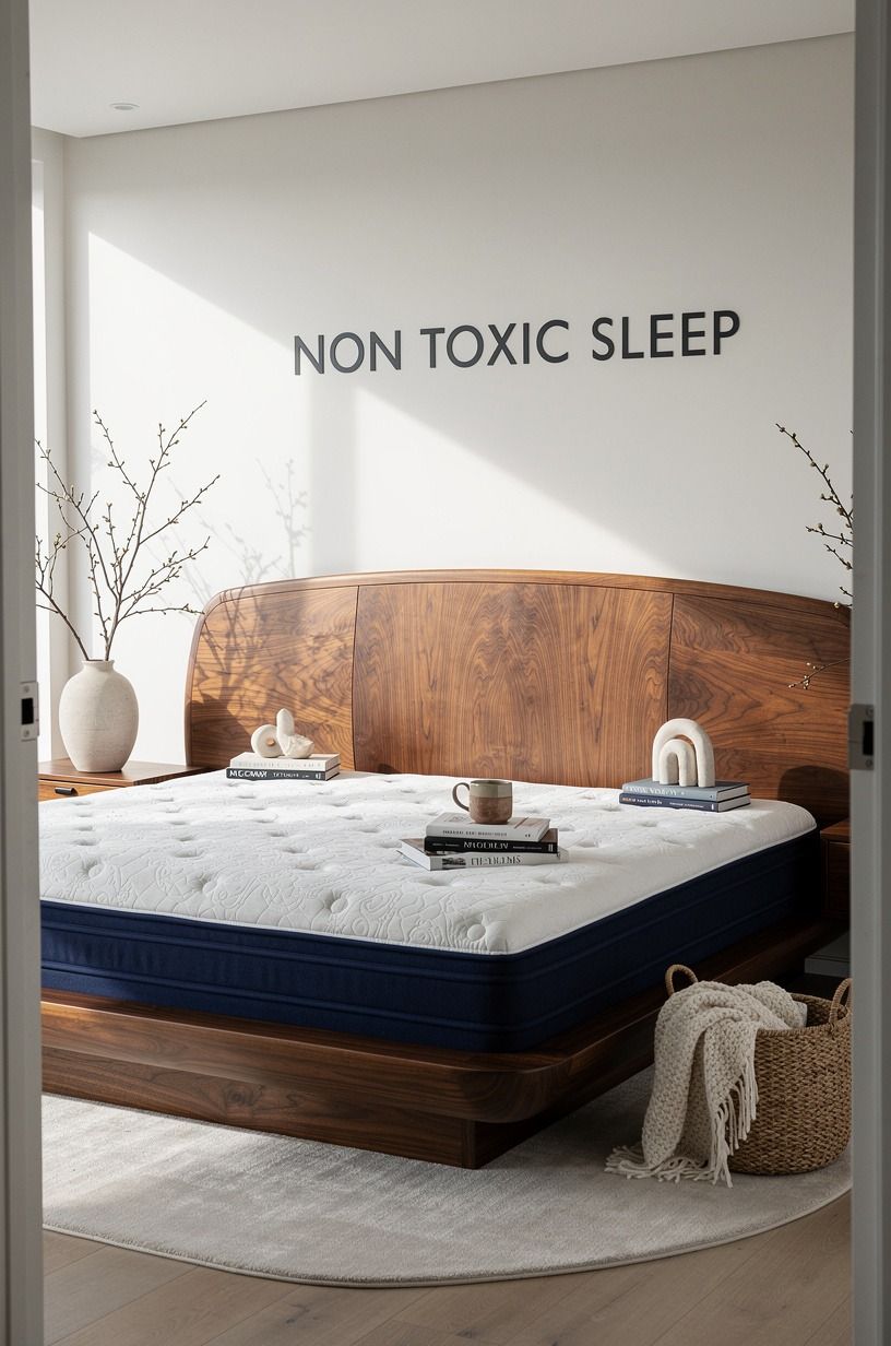I chose the mattress first, not the decor, navy palette