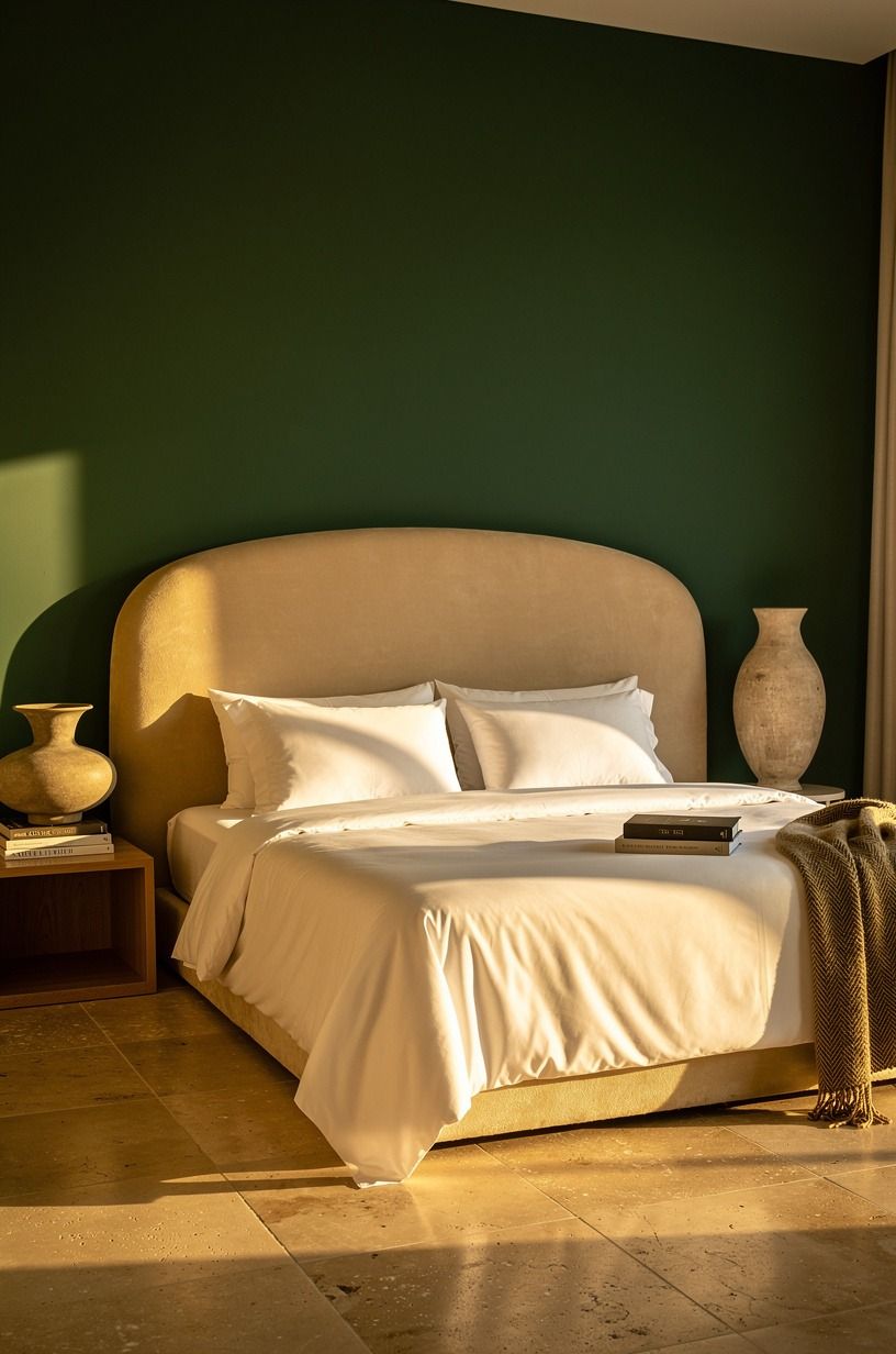 Then I made the sheets feel quiet, emerald palette