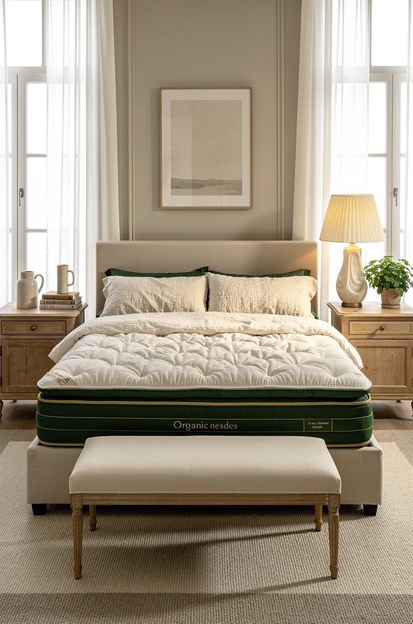The topper was my hesitant eco friendly bedroom upgrade, emerald palette