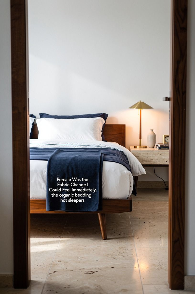 Percale Was the Fabric Change I Could Feel Immediately, navy palette
