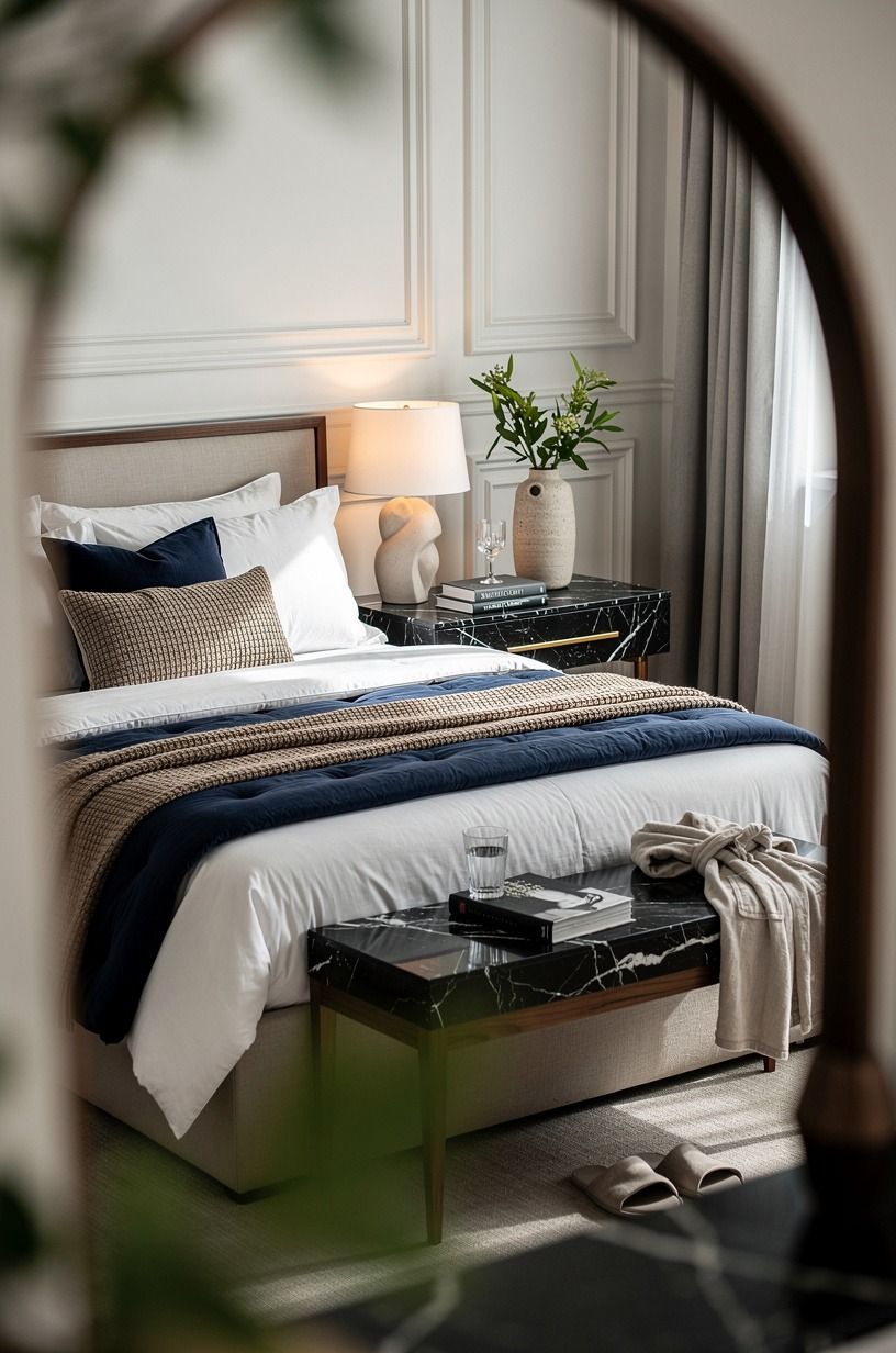 Start with the layer your skin notices first, navy palette